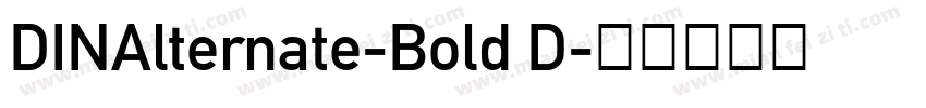 DINAlternate-Bold D字体转换